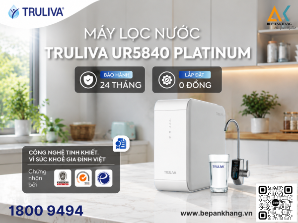 Máy Lọc Nước Âm Tủ Bếp Truliva UR5840 Platinum